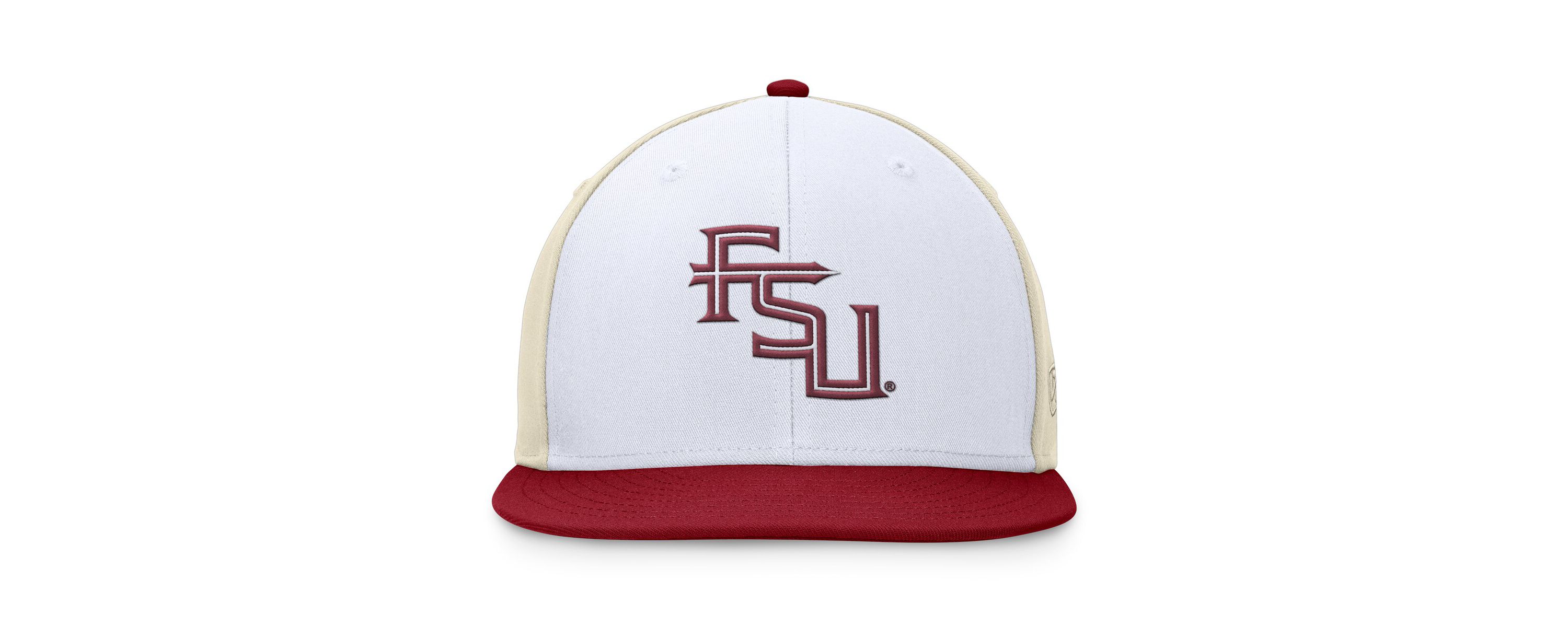 NCAA White/Garnet Florida State Seminoles Tri-Tone Collector Fitted Hat
