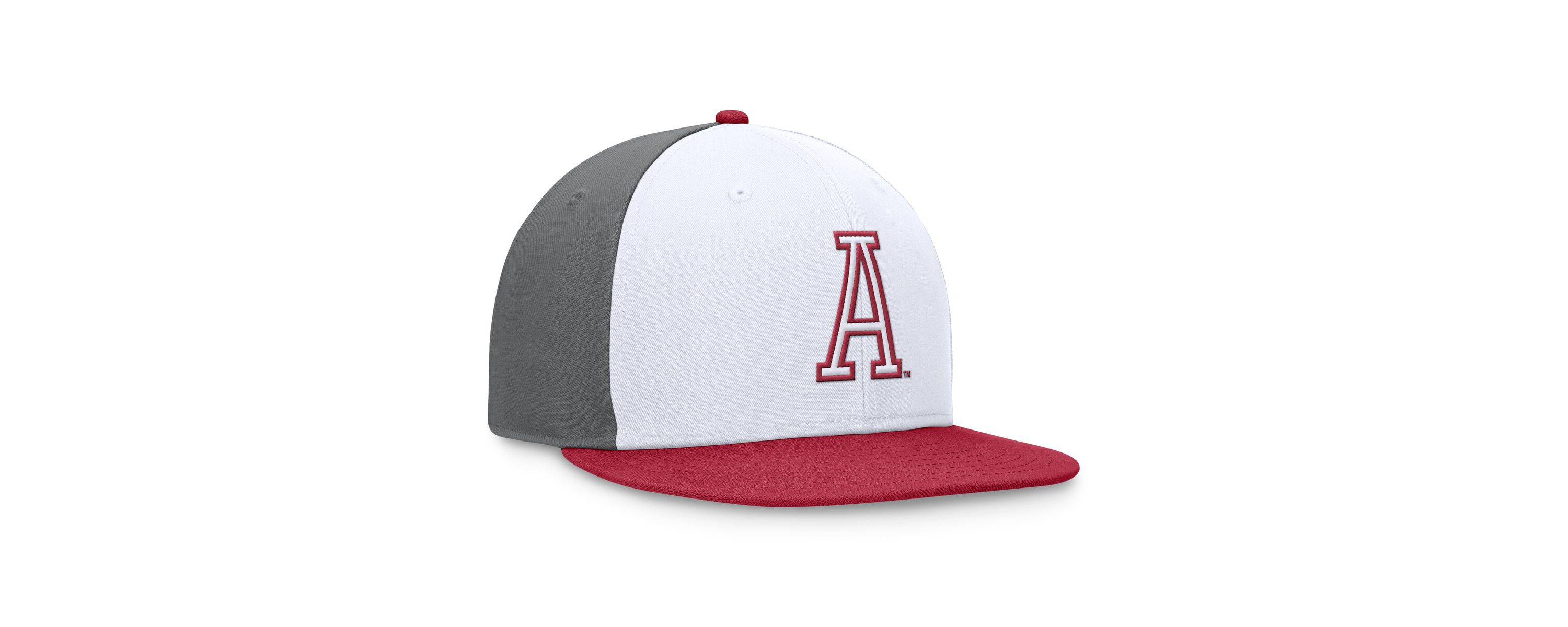 Alabama Crimson Tide NCAA White/Crimson Alabama Tide Tri-Tone Collector Fitted Hat