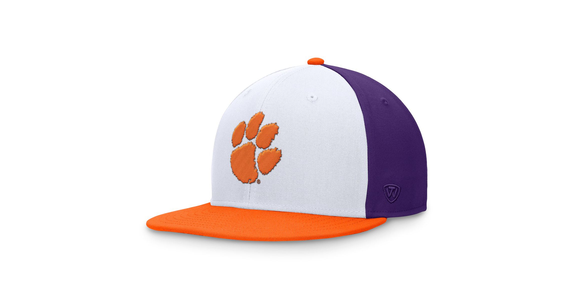 NCAA White/Orange Clemson Tigers Tri-Tone Collector Fitted Hat