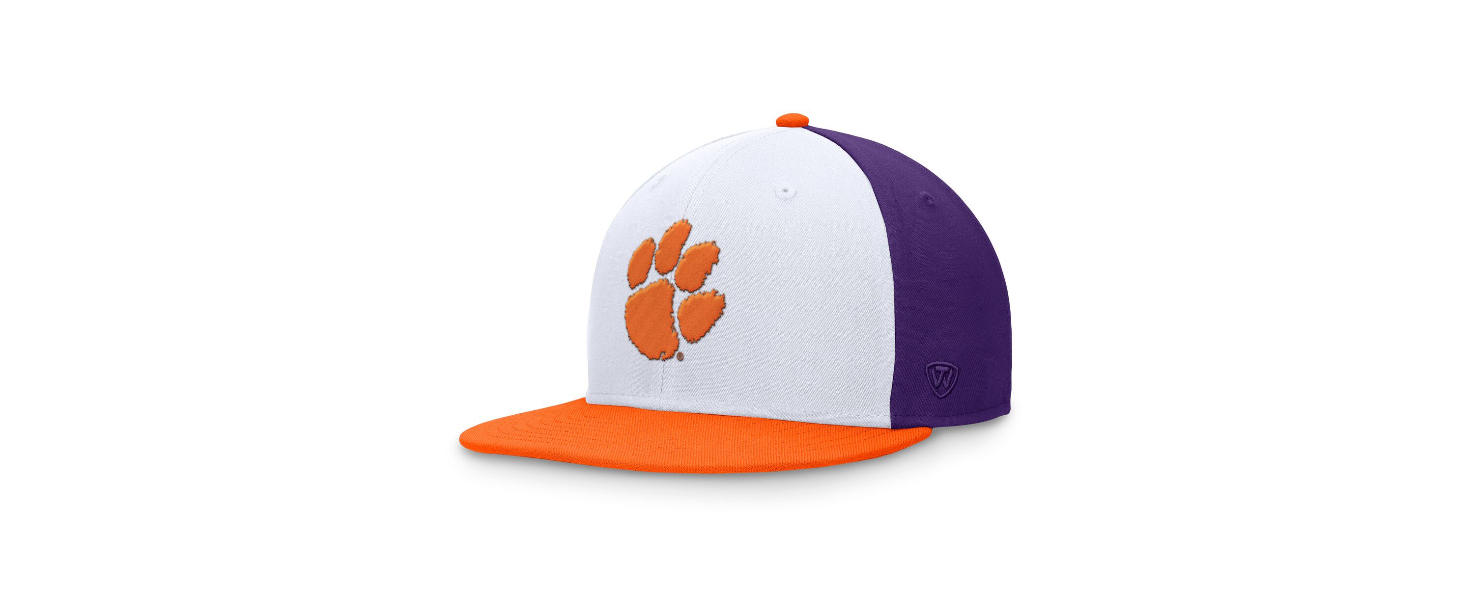 NCAA White/Orange Clemson Tigers Tri-Tone Collector Fitted Hat