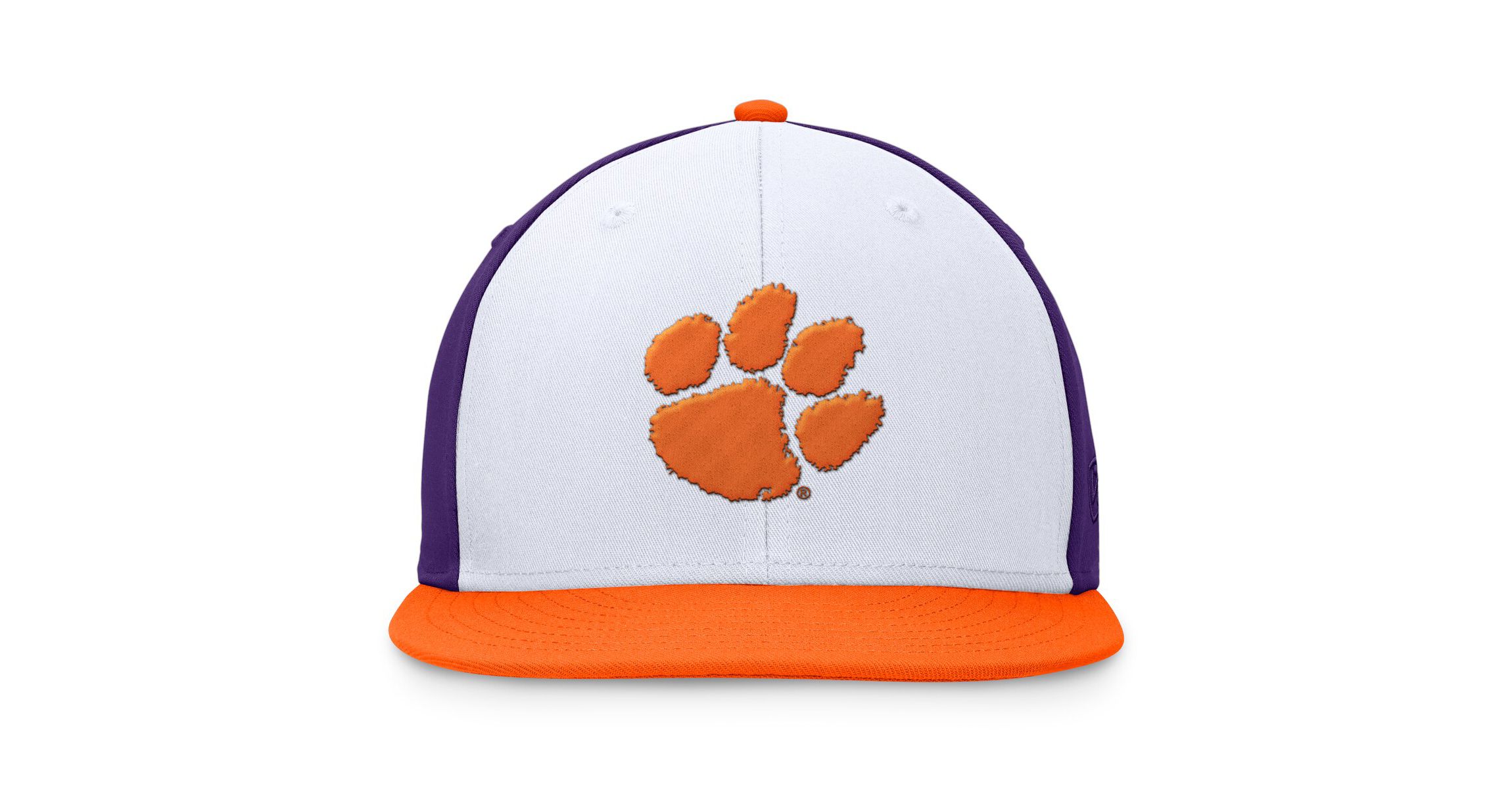 NCAA White/Orange Clemson Tigers Tri-Tone Collector Fitted Hat