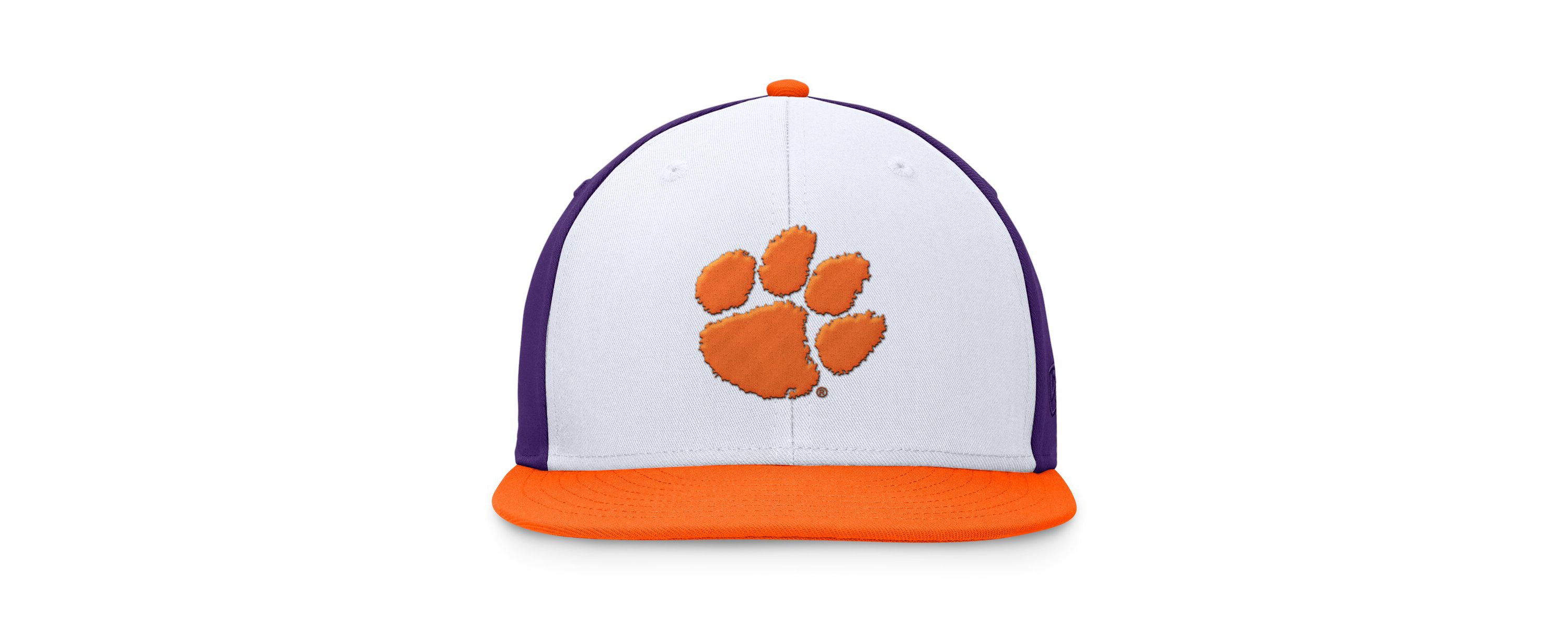 NCAA White/Orange Clemson Tigers Tri-Tone Collector Fitted Hat