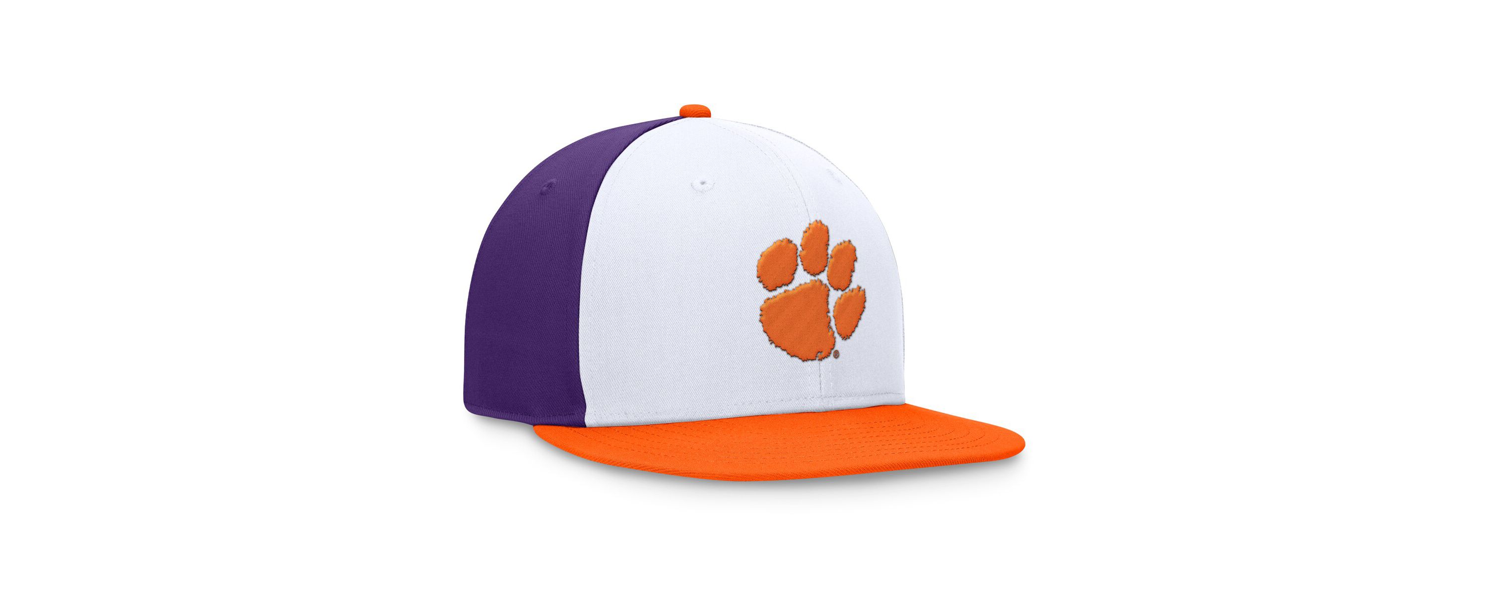 NCAA White/Orange Clemson Tigers Tri-Tone Collector Fitted Hat