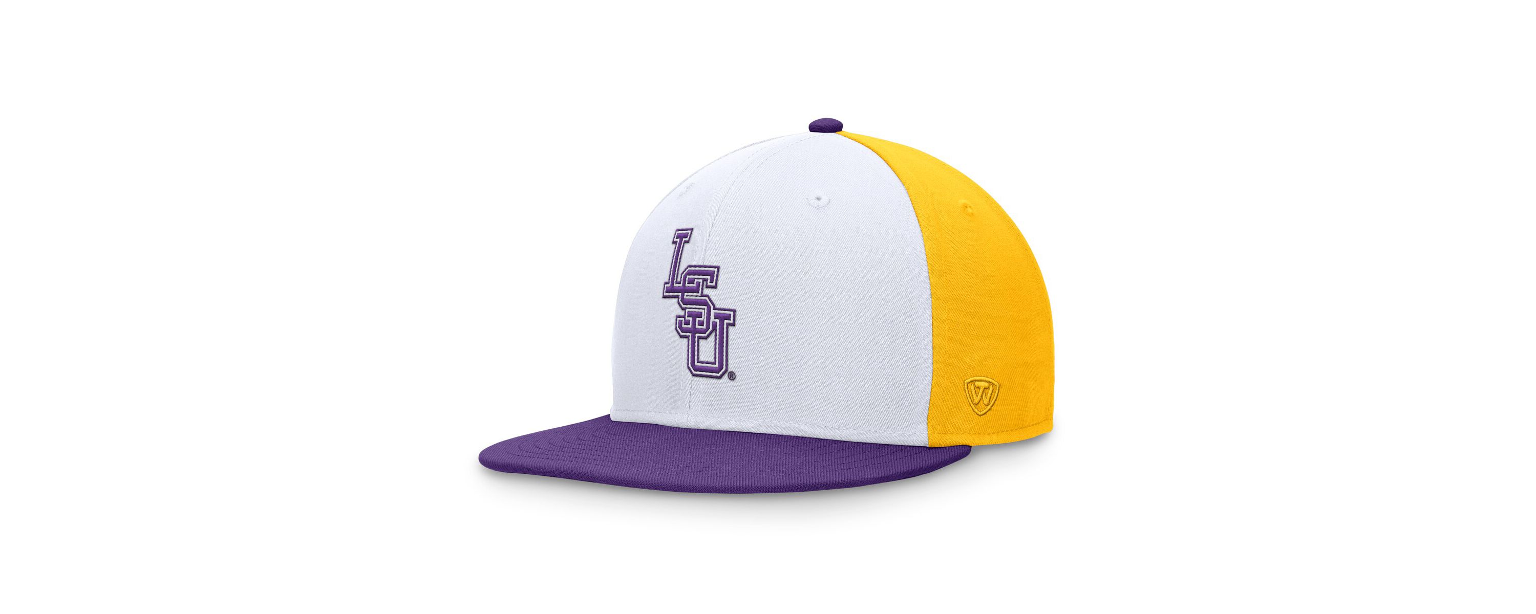 NCAA White/Purple LSU Tigers Tri-Tone Collector Fitted Hat