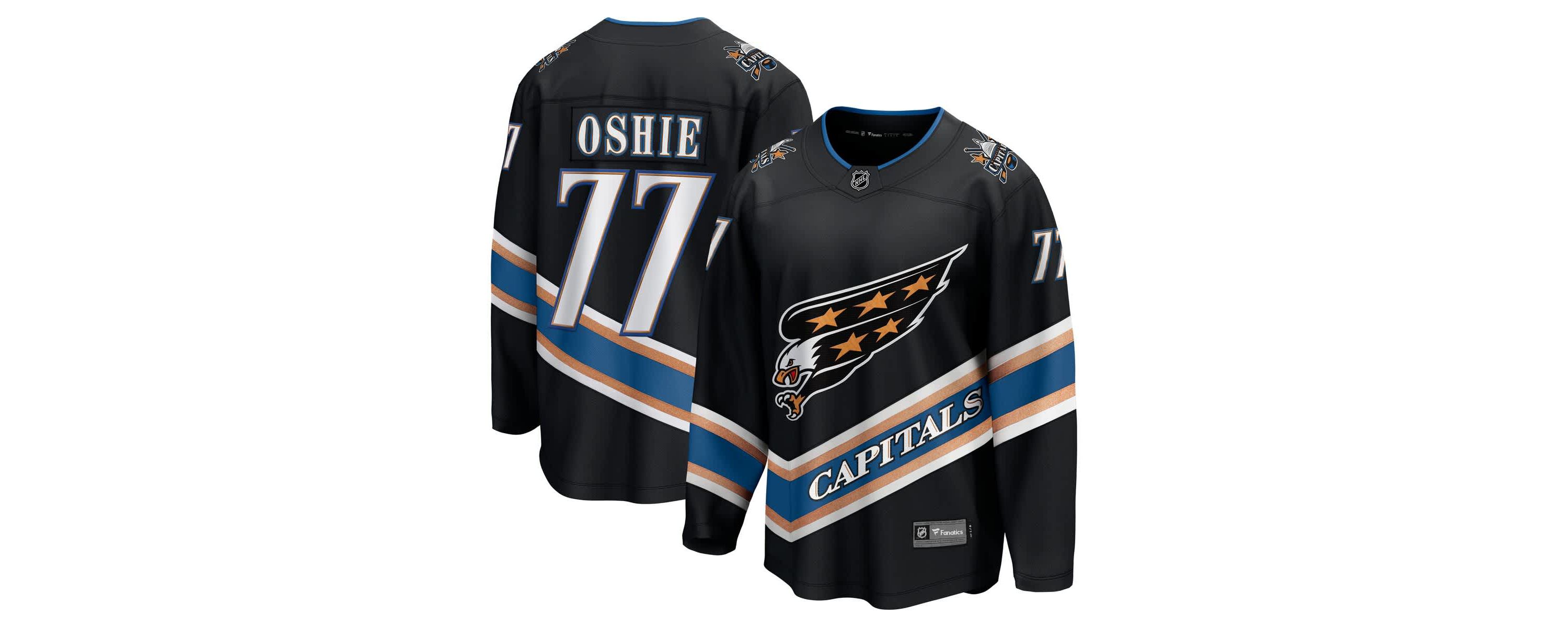 NHL Fanatics TJ Oshie Washington Capitals 50th Anniversary Breakaway Jersey