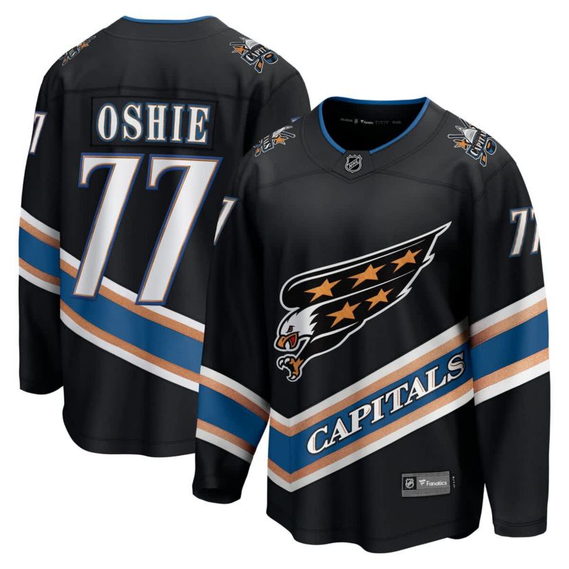NHL Fanatics TJ Oshie Washington Capitals 50th Anniversary Breakaway Jersey