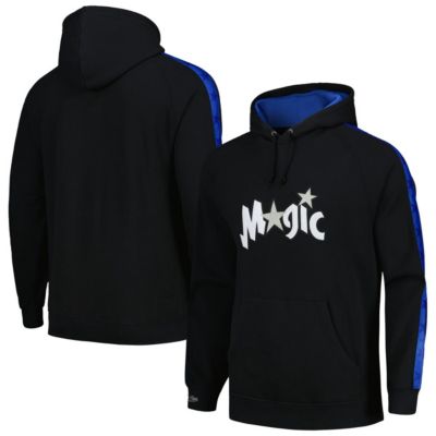 Mitchell & Ness Men’s NBA Orlando Magic Hardwood Classics Nights Raglan Pullover Hoodie, Black, 2XL