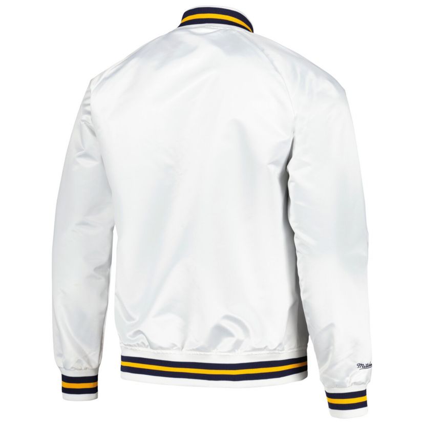 NBA Golden State Warriors Hardwood Classics Throwback Wordmark Raglan Full-Snap Jacket