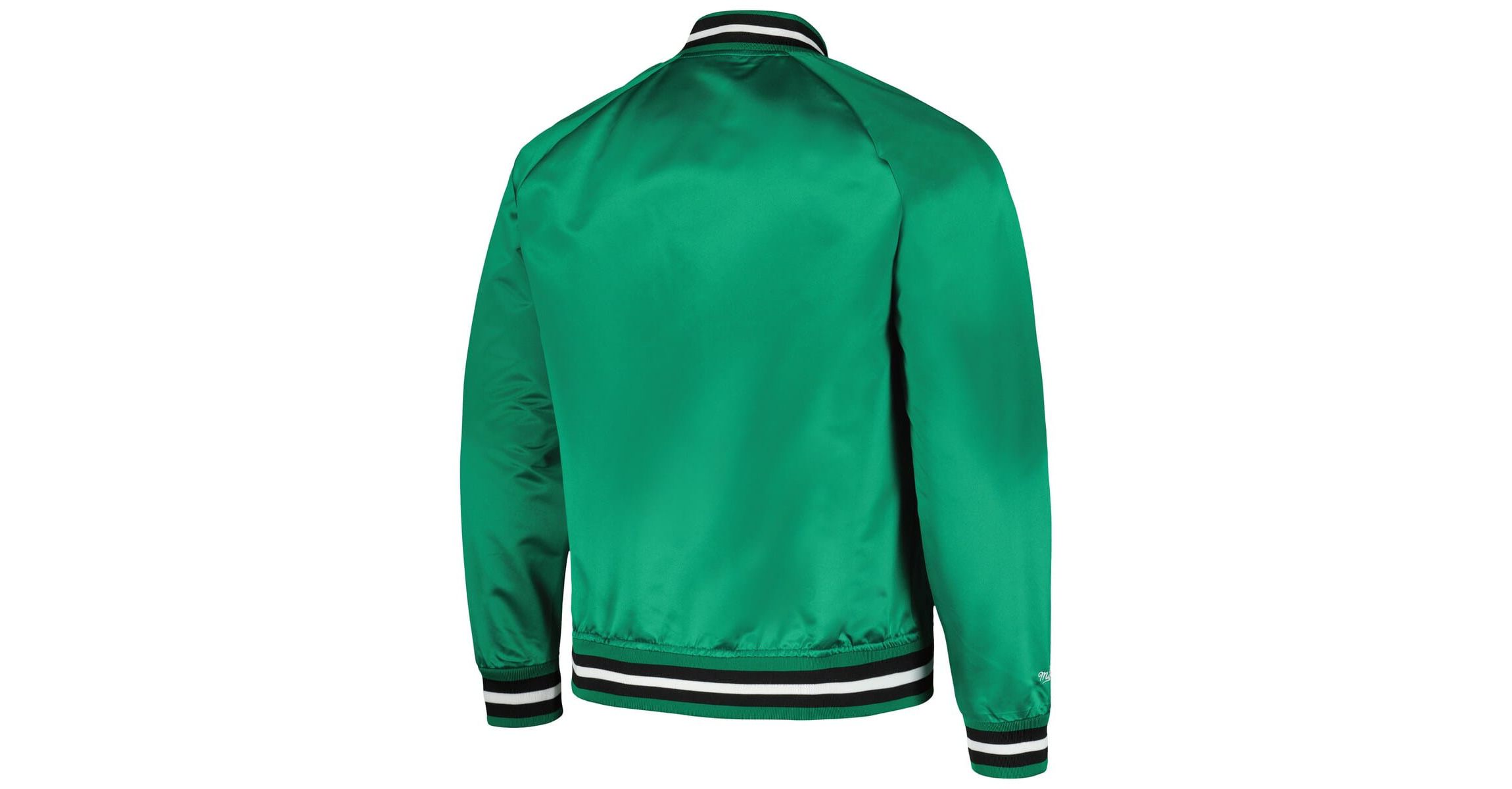 NBA Kelly Boston Celtics Hardwood Classics Throwback Wordmark Raglan Full-Snap Jacket