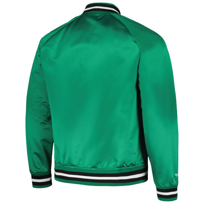 NBA Kelly Boston Celtics Hardwood Classics Throwback Wordmark Raglan Full-Snap Jacket