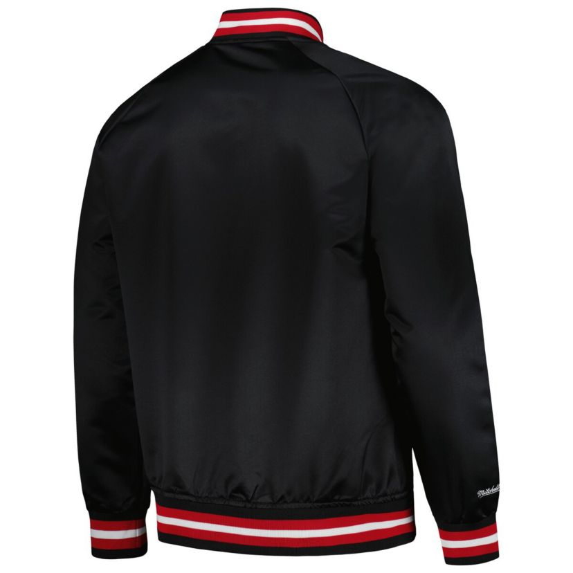 NBA Miami Heat Hardwood Classics Throwback Wordmark Raglan Full-Snap Jacket