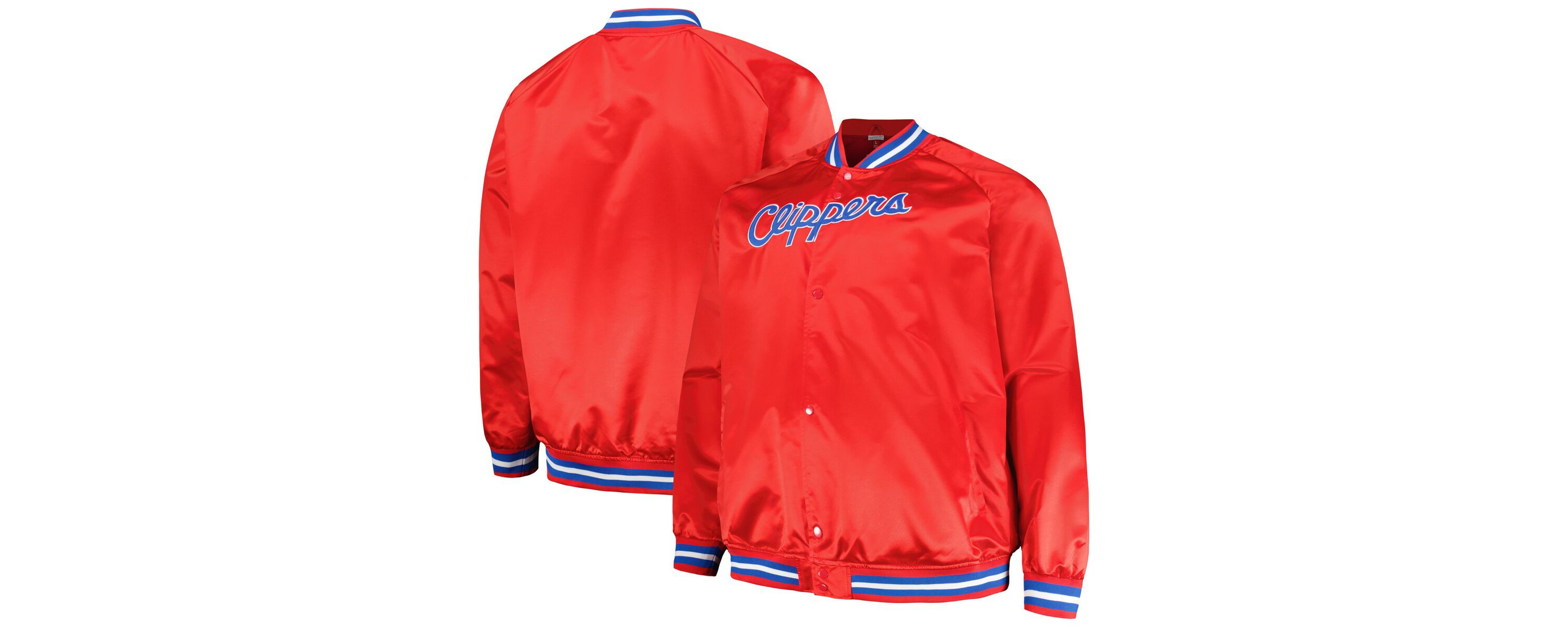 Los Angeles Clippers NBA LA Clippers Hardwood Classics Throwback Wordmark Raglan Full-Snap Jacket