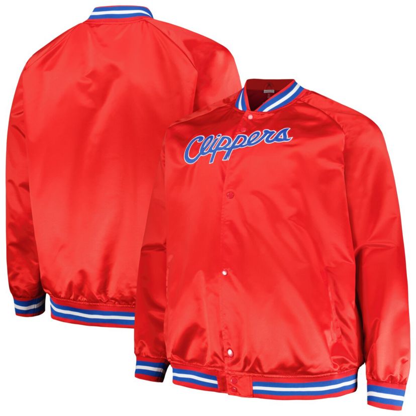 Los Angeles Clippers NBA LA Clippers Hardwood Classics Throwback Wordmark Raglan Full-Snap Jacket
