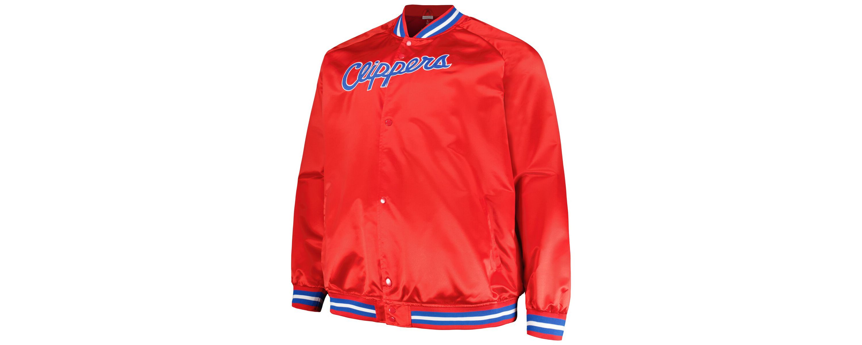 Los Angeles Clippers NBA LA Clippers Hardwood Classics Throwback Wordmark Raglan Full-Snap Jacket