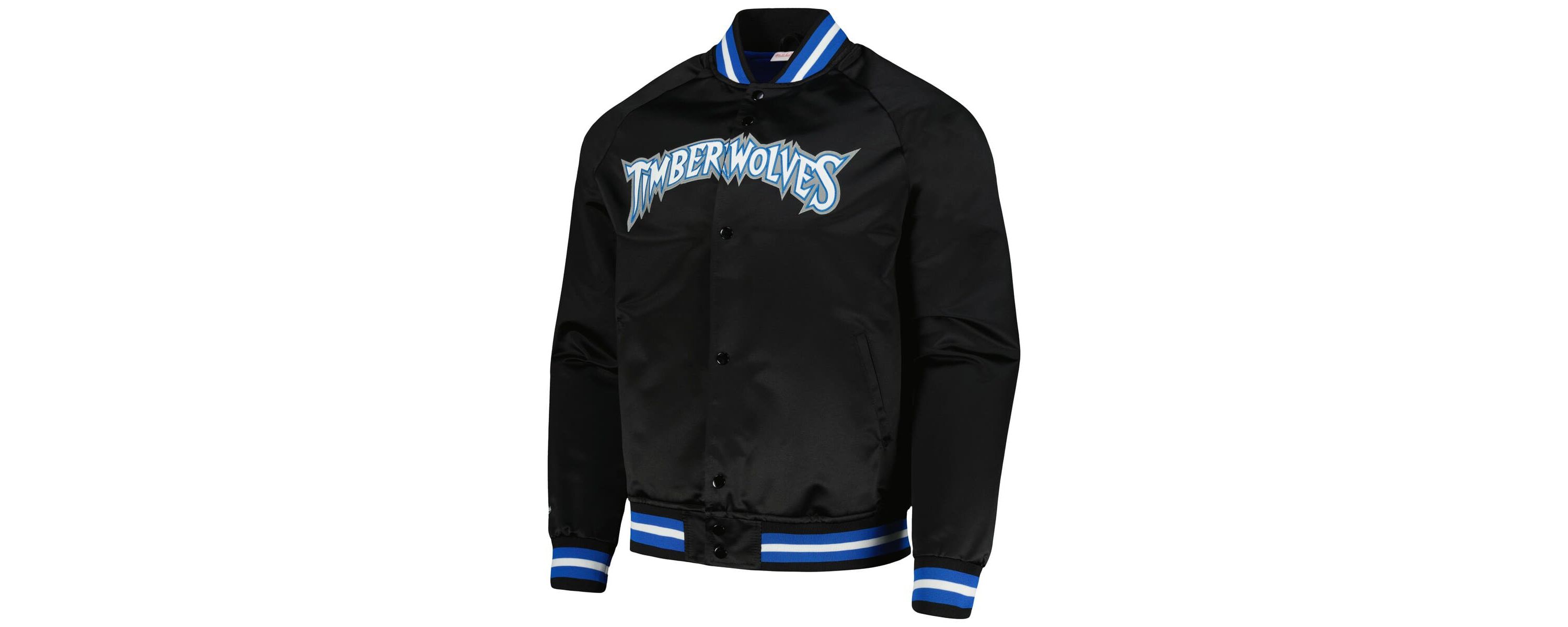 NBA Minnesota Timberwolves Hardwood Classics Throwback Wordmark Raglan Full-Snap Jacket
