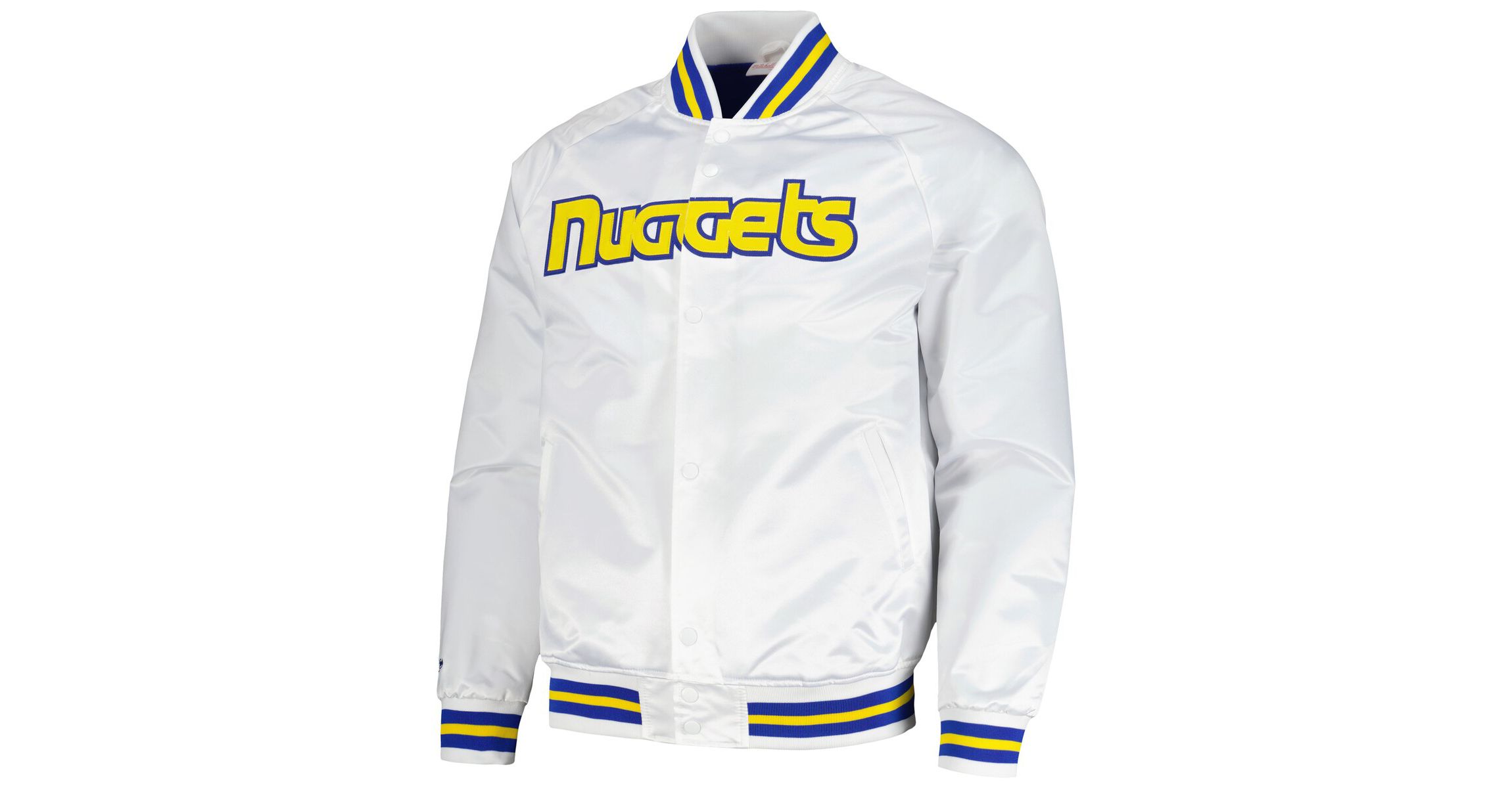 NBA Denver Nuggets Hardwood Classics Throwback Wordmark Raglan Full-Snap Jacket
