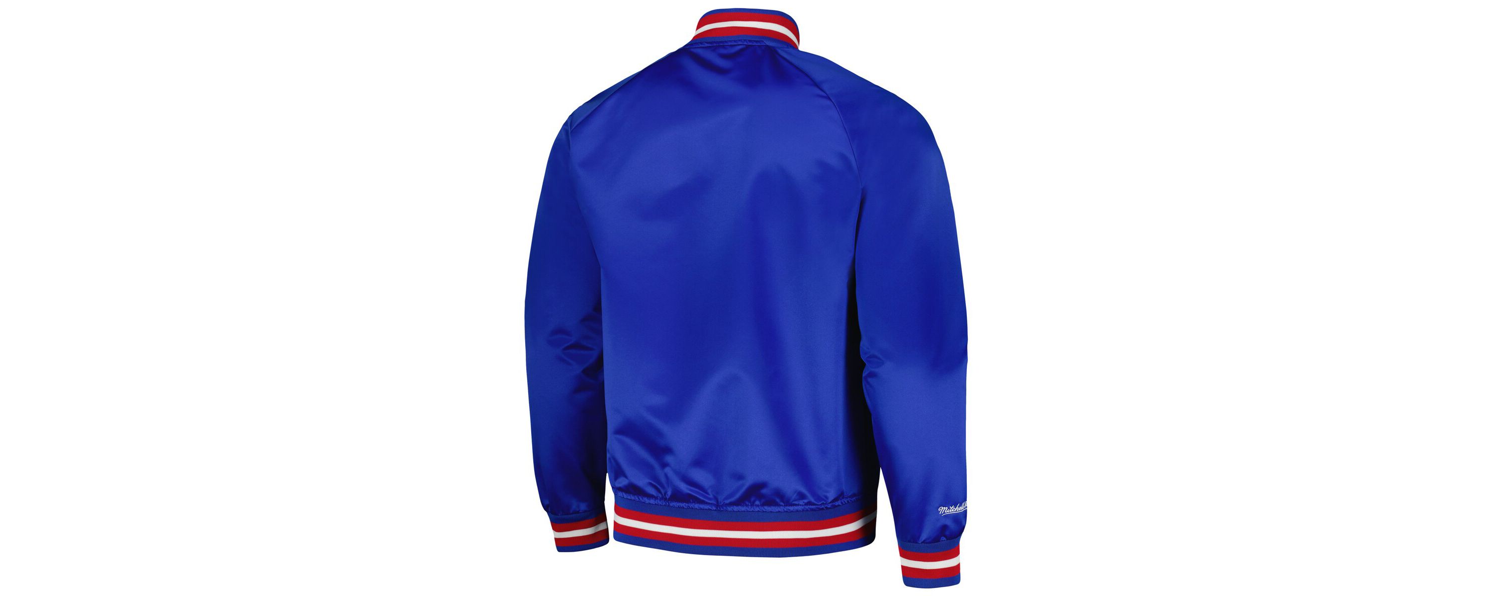 NBA Philadelphia 76ers Hardwood Classics Throwback Wordmark Raglan Full-Snap Jacket