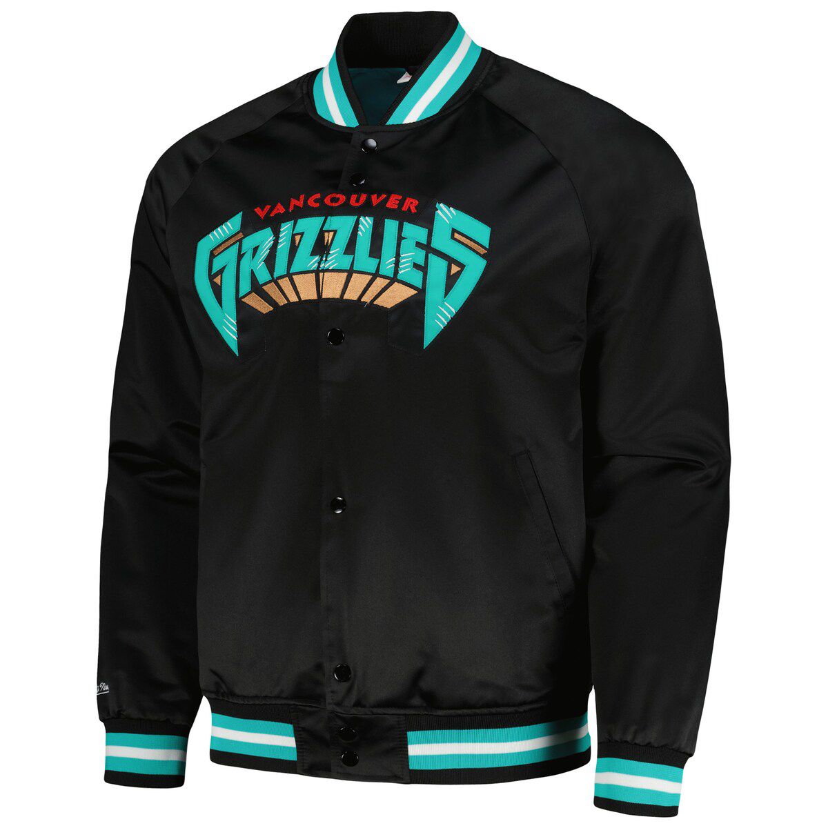 Hardwood Classic Teams Vancouver Grizzlies Hardwood Classics Throwback Wordmark Raglan Full-Snap Jacket