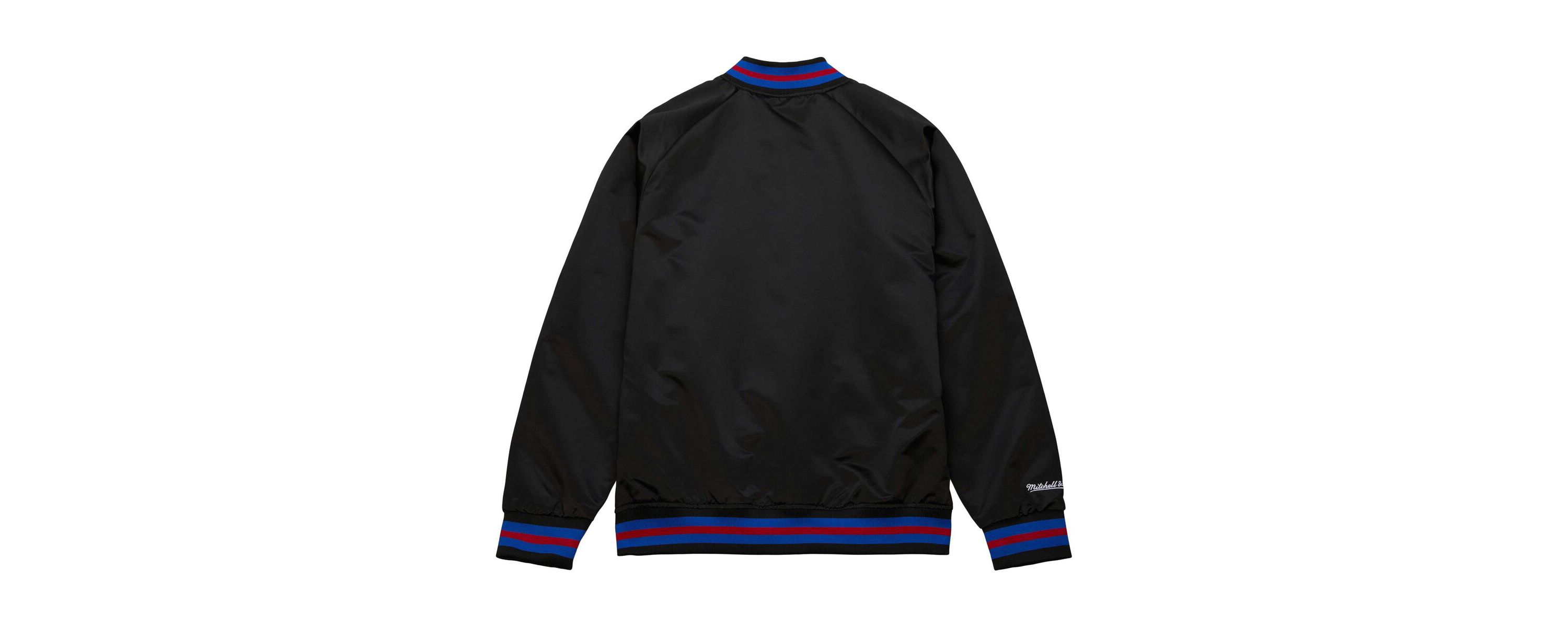 NBA Philadelphia 76ers Hardwood Classics Throwback Wordmark Raglan Full-Snap Jacket
