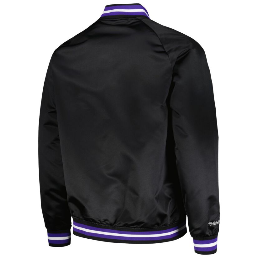 NBA Utah Jazz Hardwood Classics Throwback Wordmark Raglan Full-Snap Jacket