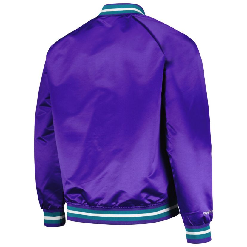 NBA Utah Jazz Hardwood Classics Throwback Wordmark Raglan Full-Snap Jacket