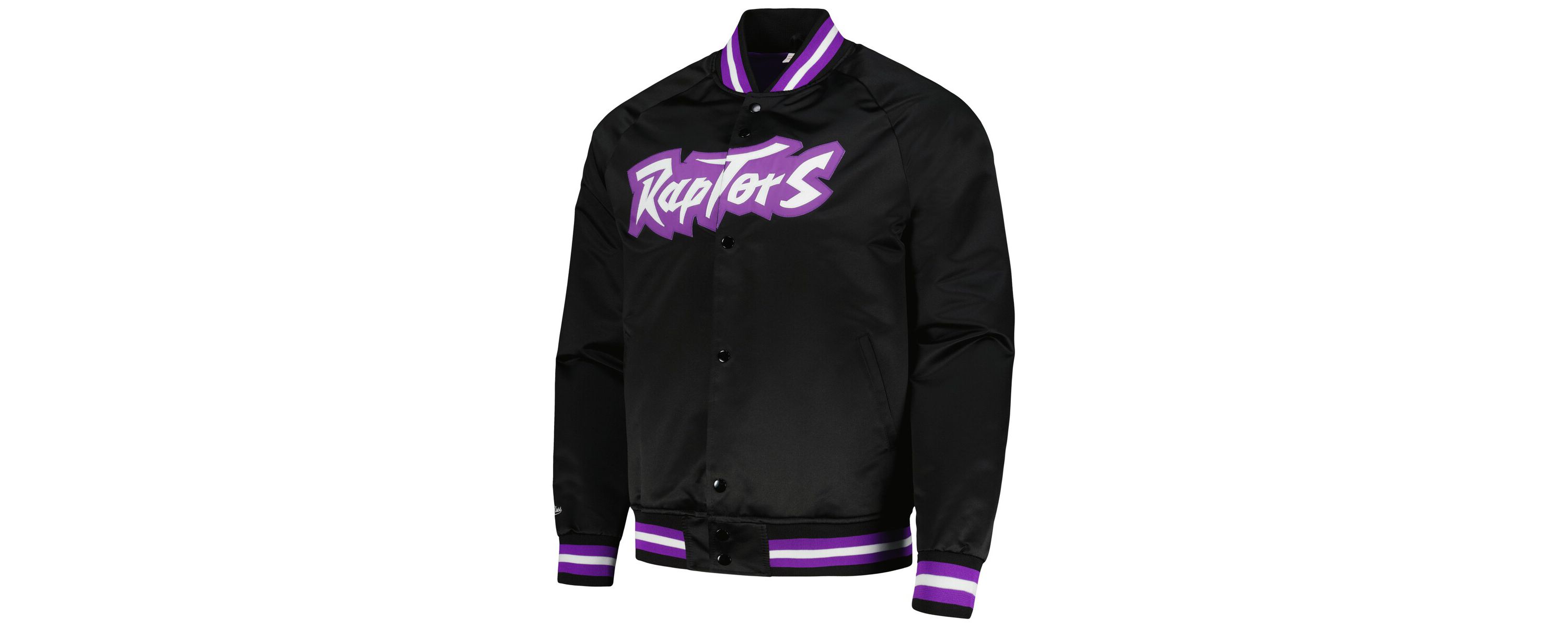NBA Toronto Raptors Hardwood Classics Throwback Wordmark Raglan Full-Snap Jacket