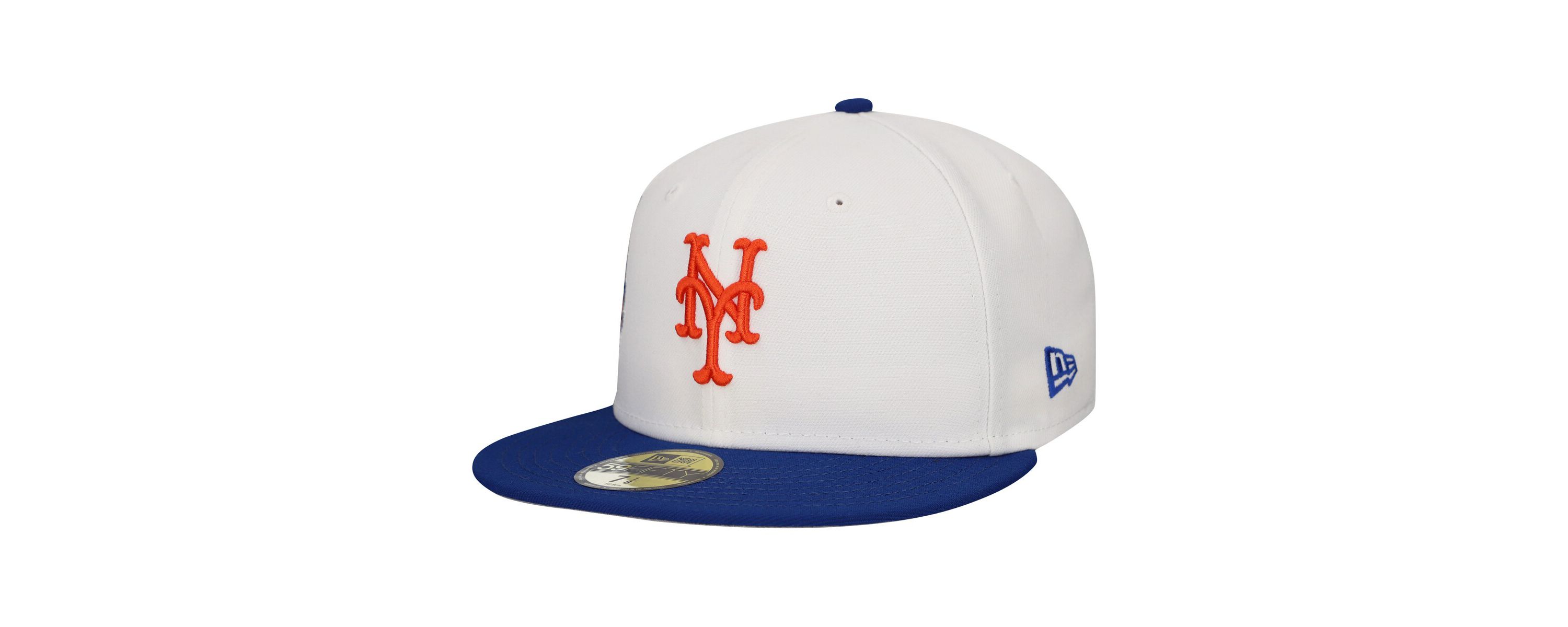 MLB White/Royal New York Mets Major Sidepatch 59FIFTY Fitted Hat