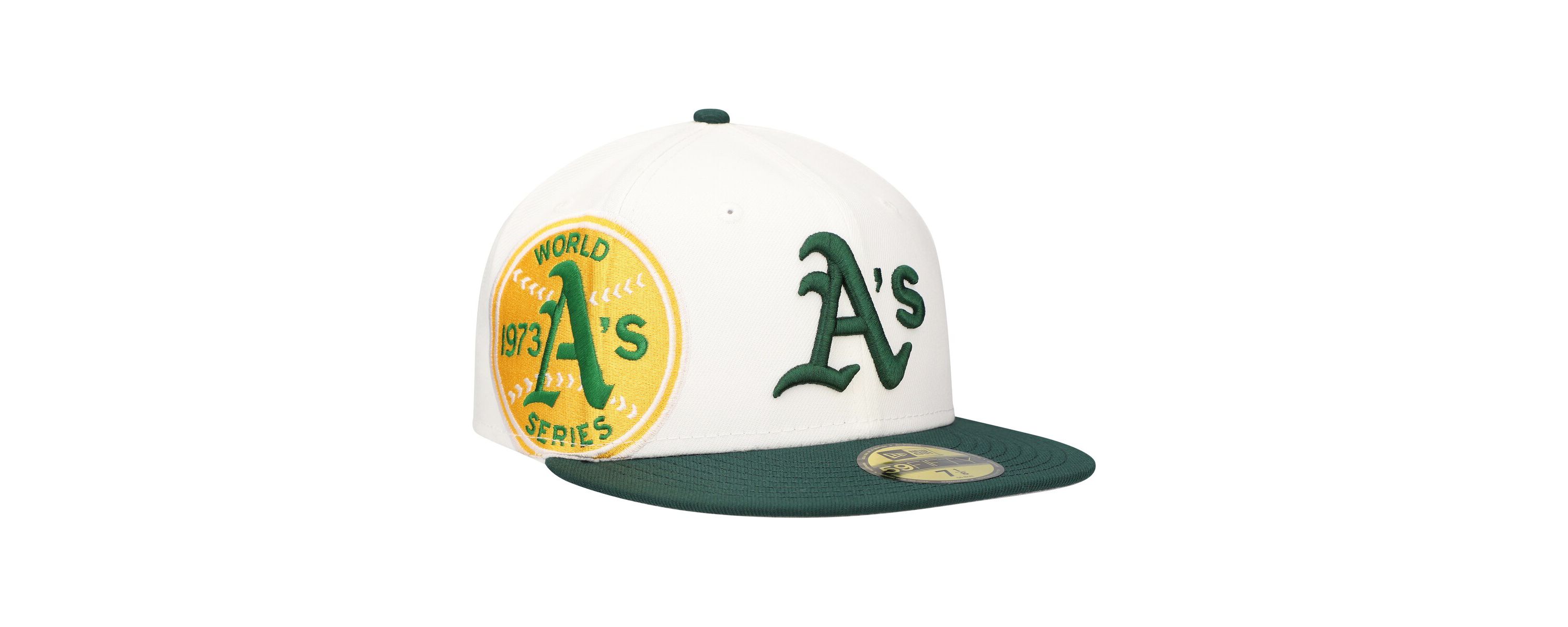 Oakland Athletics MLB White/Green Athletics Major Sidepatch 59FIFTY Fitted Hat