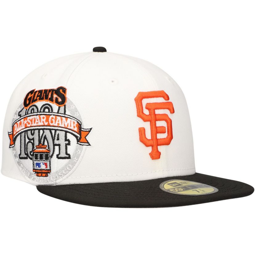 MLB White/Black San Francisco Giants Major Sidepatch 59FIFTY Fitted Hat