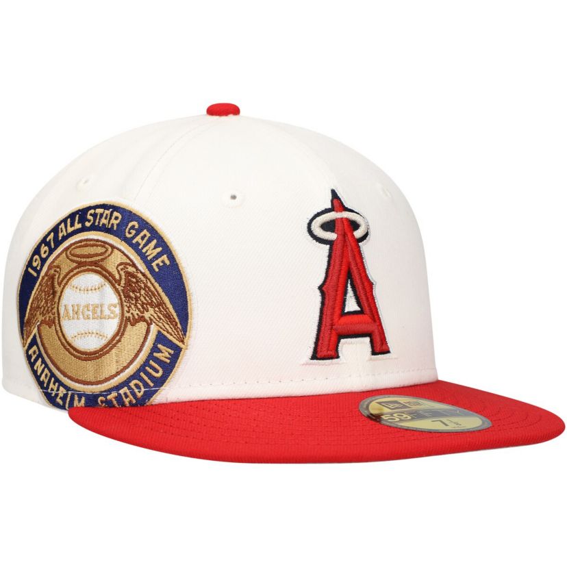 MLB White/Red Los Angeles Angels Major Sidepatch 59FIFTY Fitted Hat