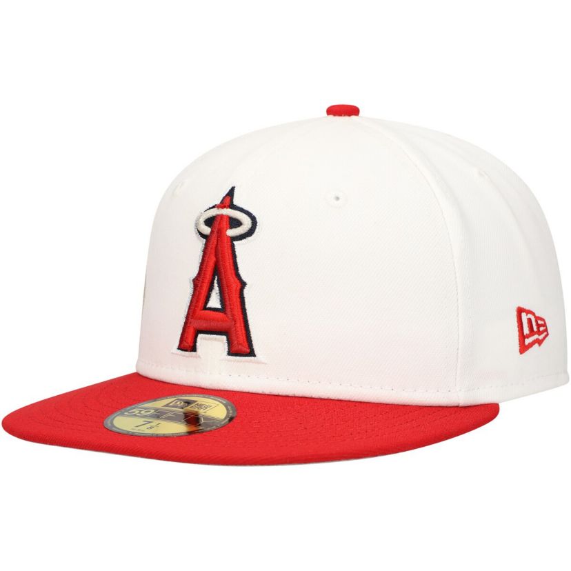 MLB White/Red Los Angeles Angels Major Sidepatch 59FIFTY Fitted Hat