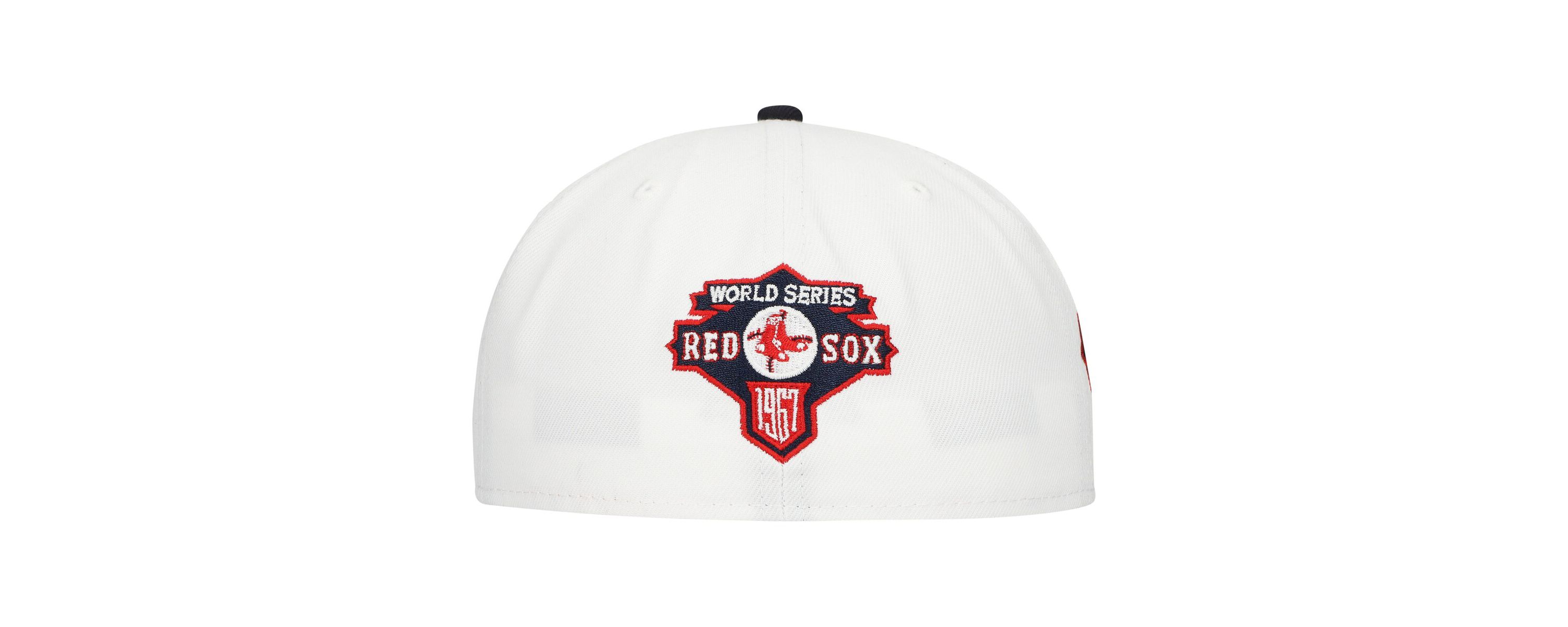 Boston Red Sox MLB White/Navy Boston Sox Major Sidepatch 59FIFTY Fitted Hat