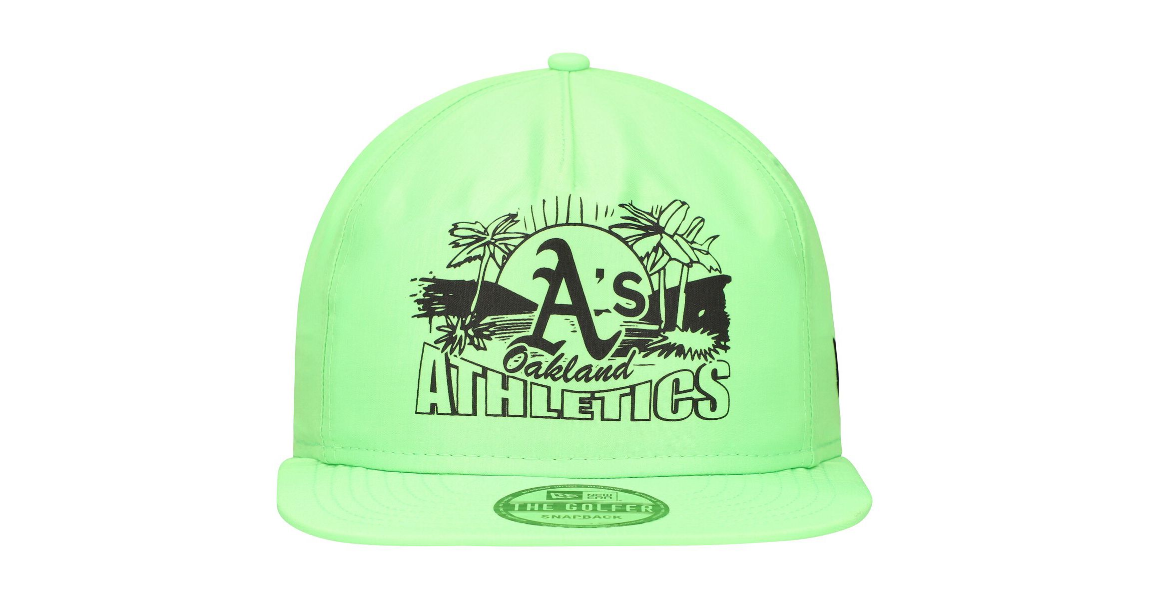 Cooperstown Teams Oakland Athletics Neon Golfer Snapback Hat