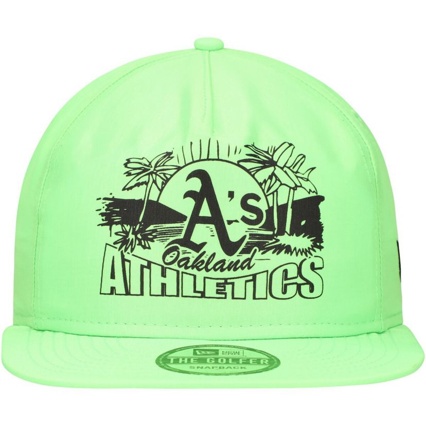 Cooperstown Teams Oakland Athletics Neon Golfer Snapback Hat