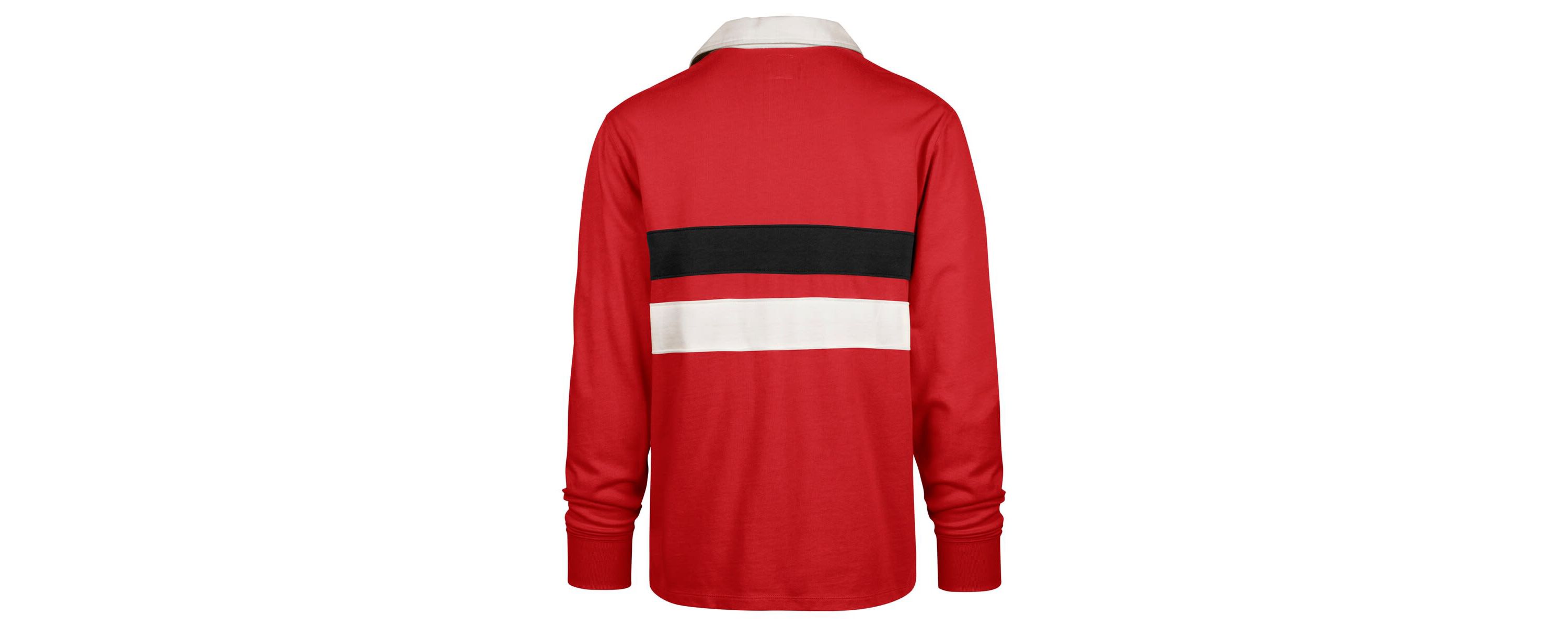 NCAA Wisconsin Badgers Clubhouse Knox Thames Long Sleeve Rugby Polo