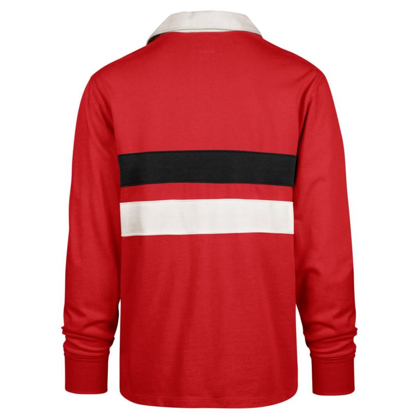 NCAA Wisconsin Badgers Clubhouse Knox Thames Long Sleeve Rugby Polo