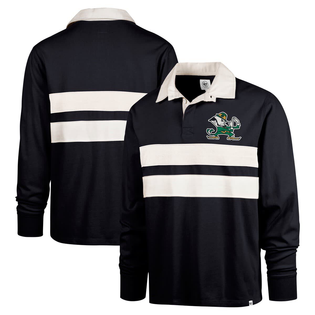 NCAA Notre Dame Fighting Irish Clubhouse Knox Thames Long Sleeve Rugby Polo