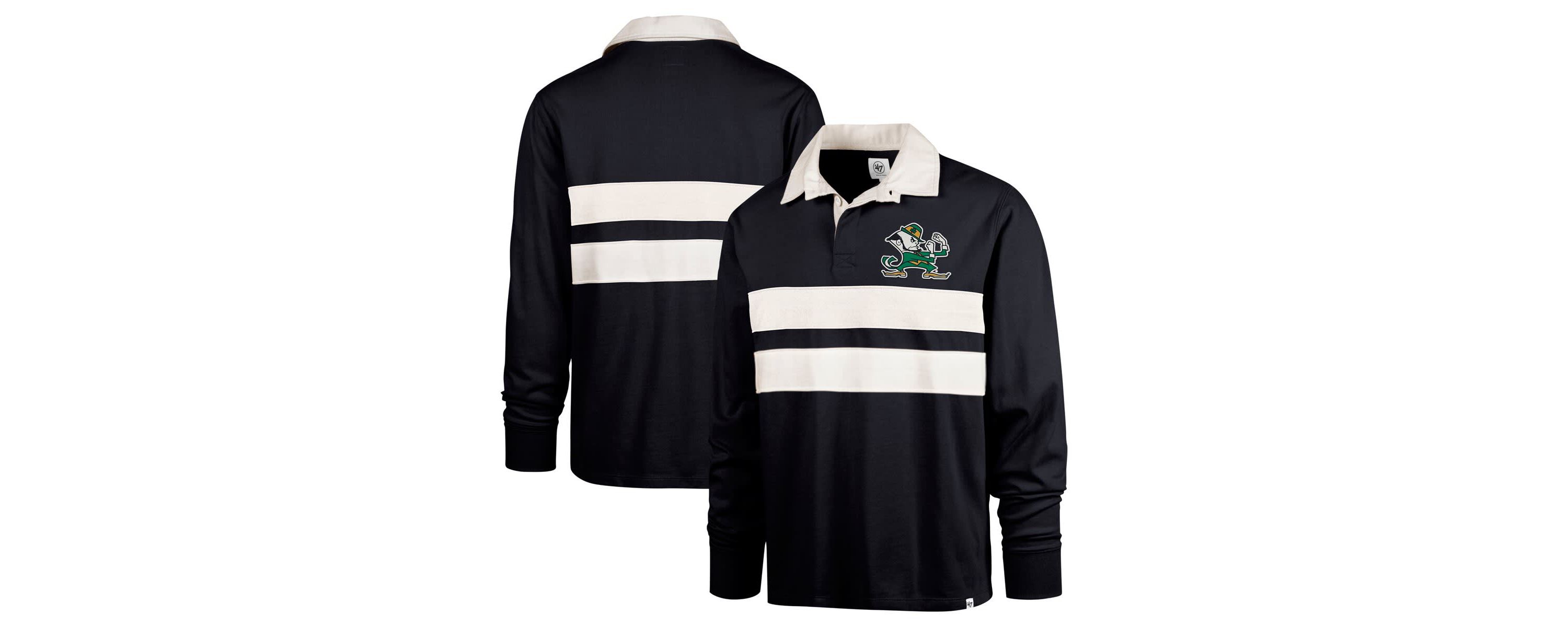 NCAA Notre Dame Fighting Irish Clubhouse Knox Thames Long Sleeve Rugby Polo