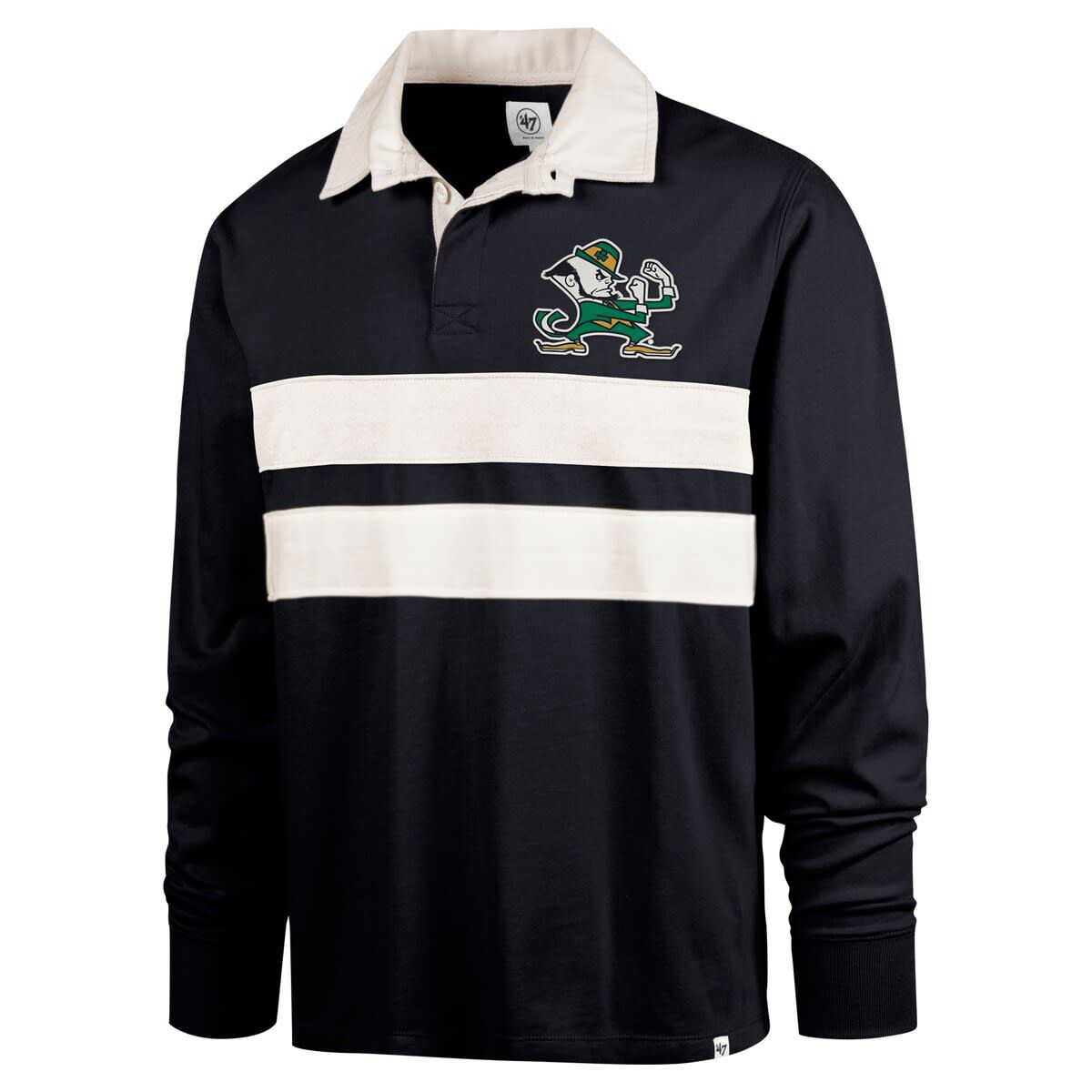 NCAA Notre Dame Fighting Irish Clubhouse Knox Thames Long Sleeve Rugby Polo