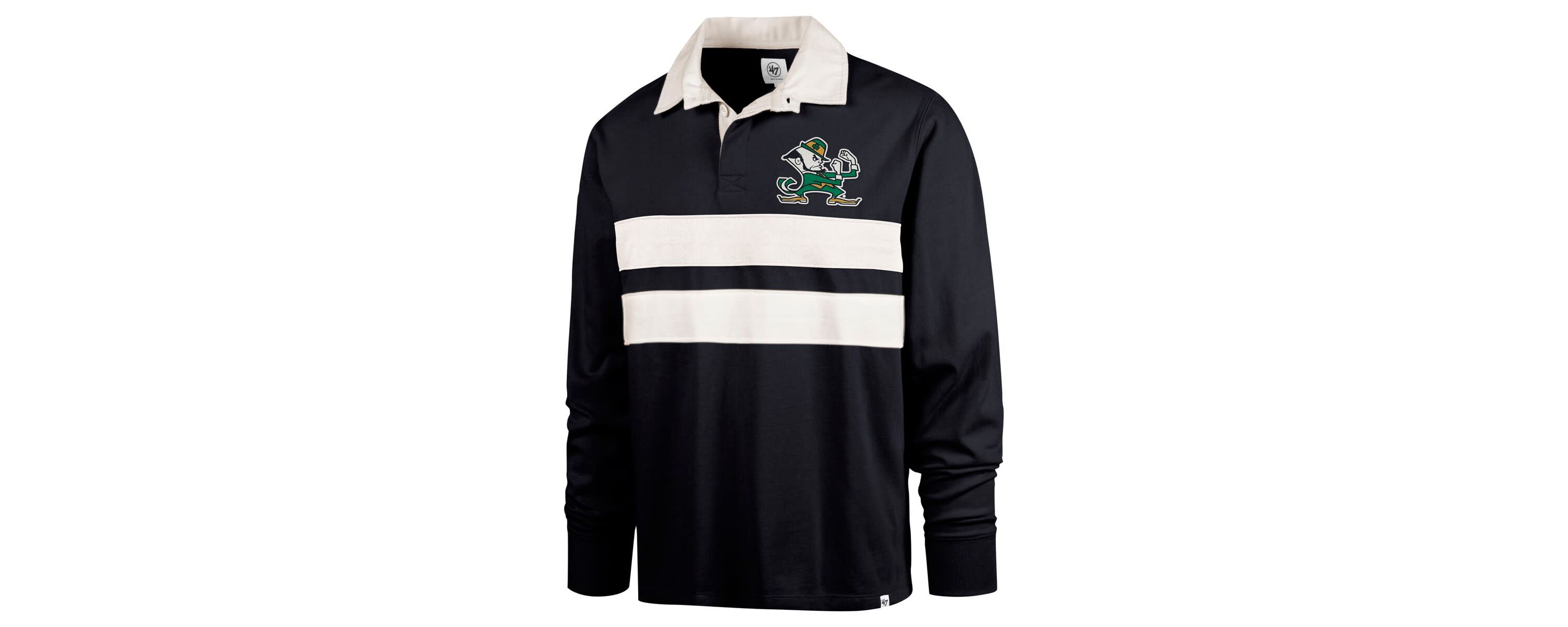 NCAA Notre Dame Fighting Irish Clubhouse Knox Thames Long Sleeve Rugby Polo