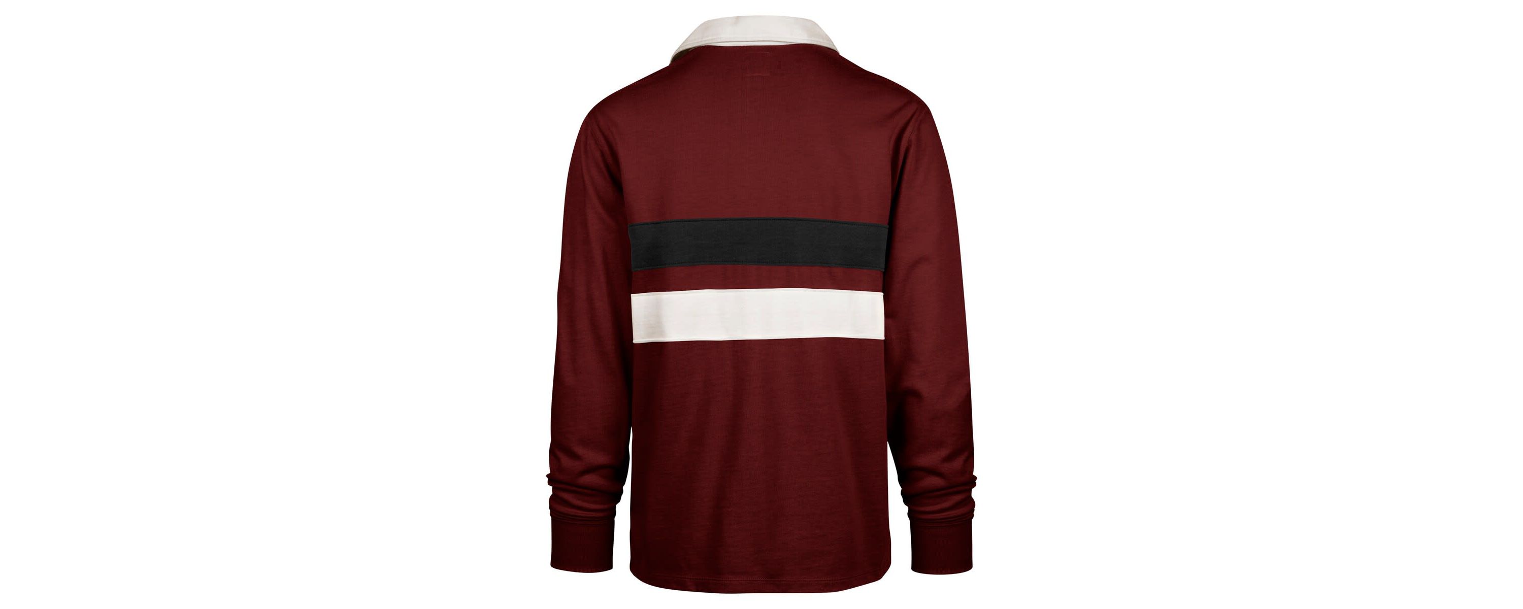NCAA Arkansas Razorbacks Clubhouse Knox Thames Long Sleeve Rugby Polo