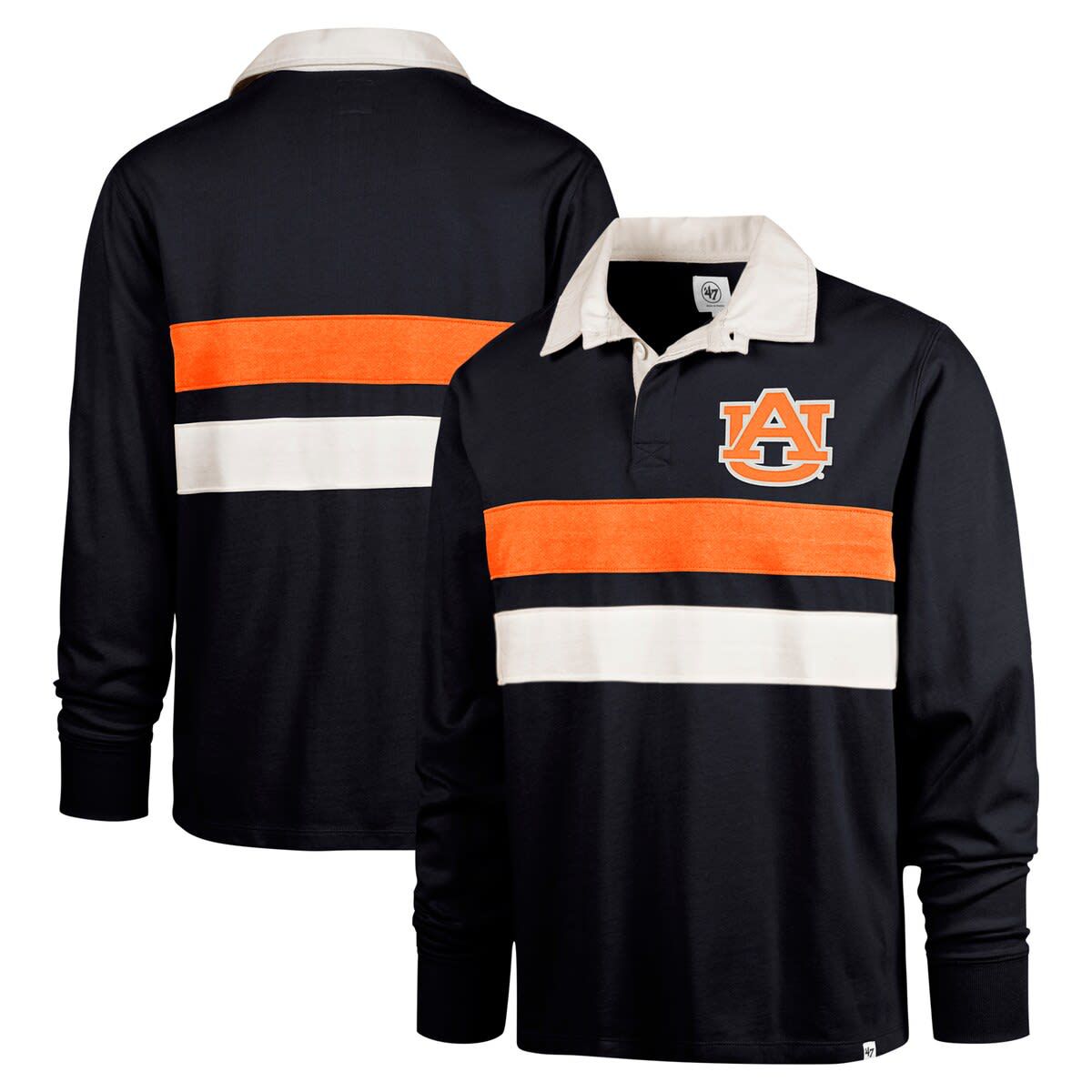 NCAA Auburn Tigers Clubhouse Knox Thames Long Sleeve Rugby Polo