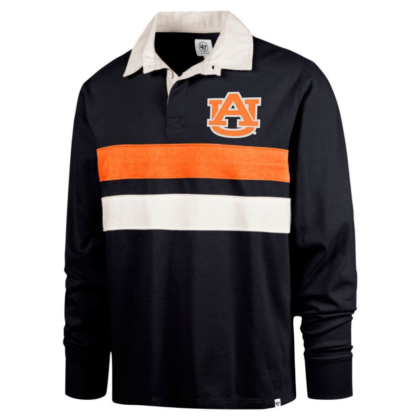 NCAA Auburn Tigers Clubhouse Knox Thames Long Sleeve Rugby Polo
