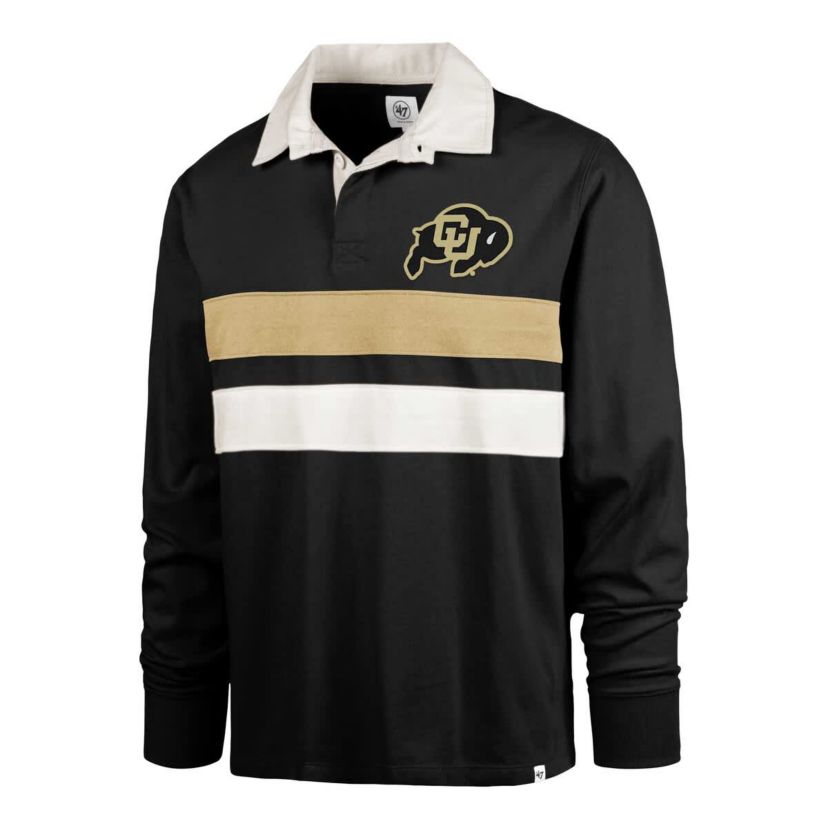NCAA Colorado Buffaloes Clubhouse Knox Thames Long Sleeve Rugby Polo