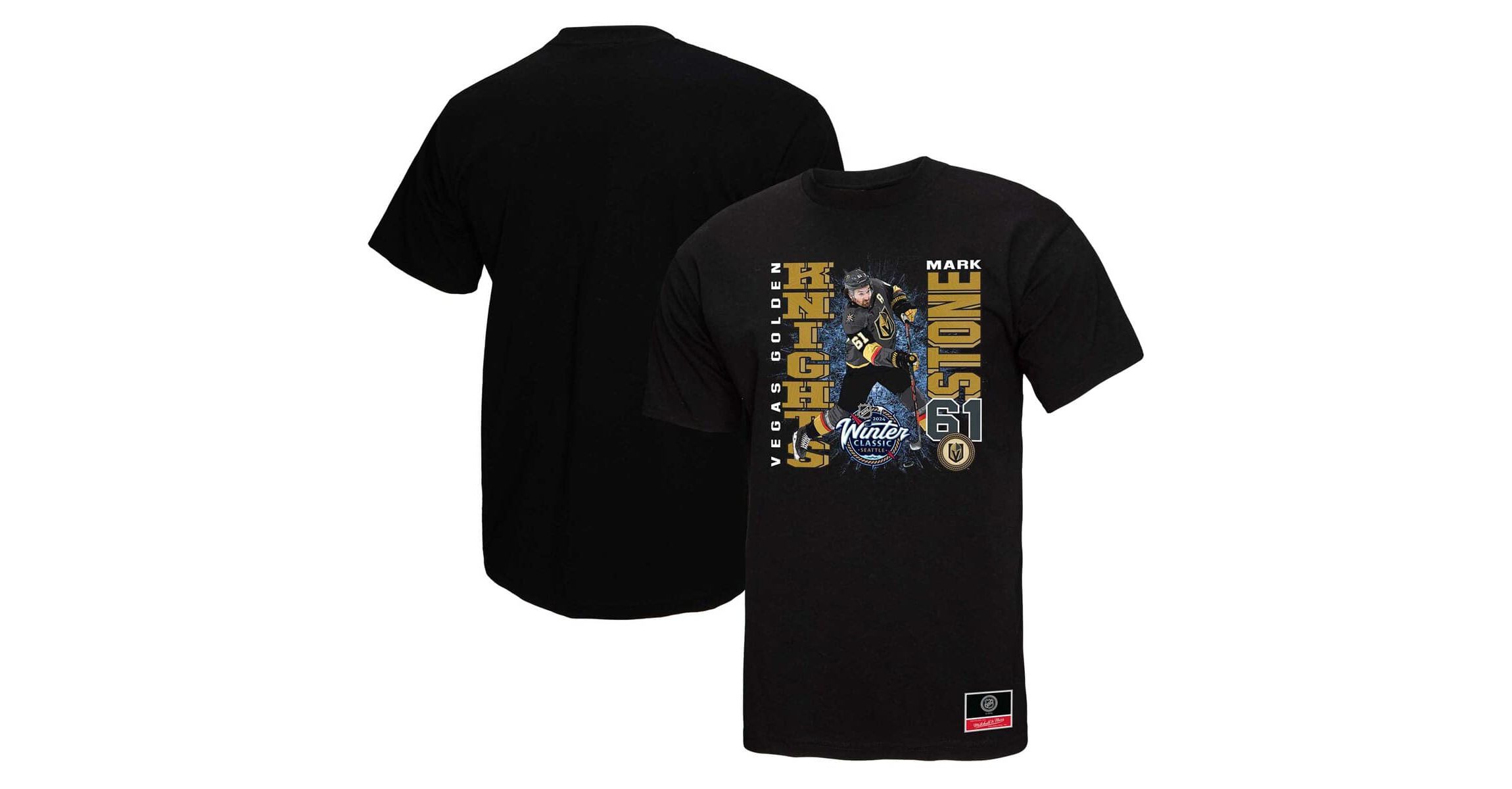 NHL Mark Vegas Golden Knights 2024 NHL Winter Classic Player Graphic T-Shirt