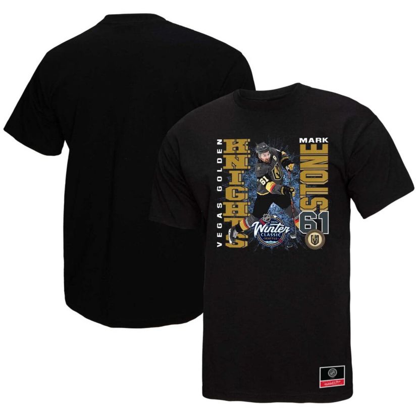 NHL Mark Vegas Golden Knights 2024 NHL Winter Classic Player Graphic T-Shirt
