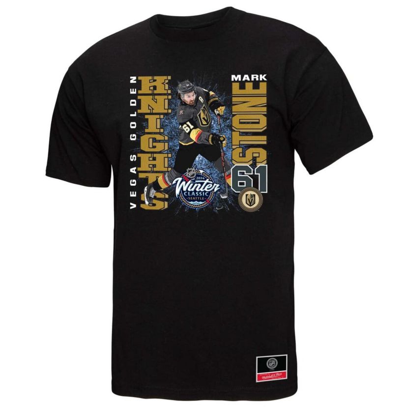 NHL Mark Vegas Golden Knights 2024 NHL Winter Classic Player Graphic T-Shirt