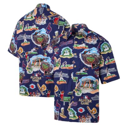 Reyn Spooner Mens MultiTeam MLB 2024 MLB AllStar Game ButtonUp Polo