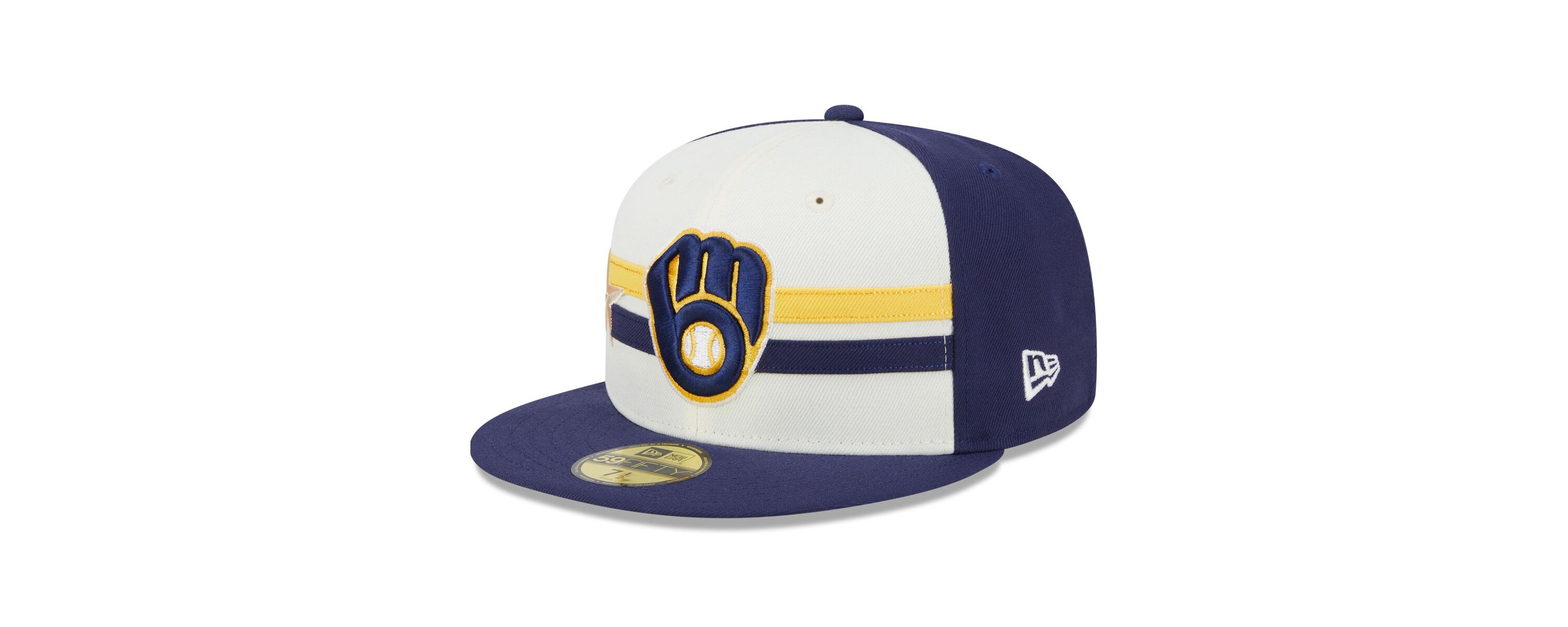 MLB Cream/Navy Milwaukee Brewers 2024 MLB All-Star Game Workout 59FIFTY Fitted Hat