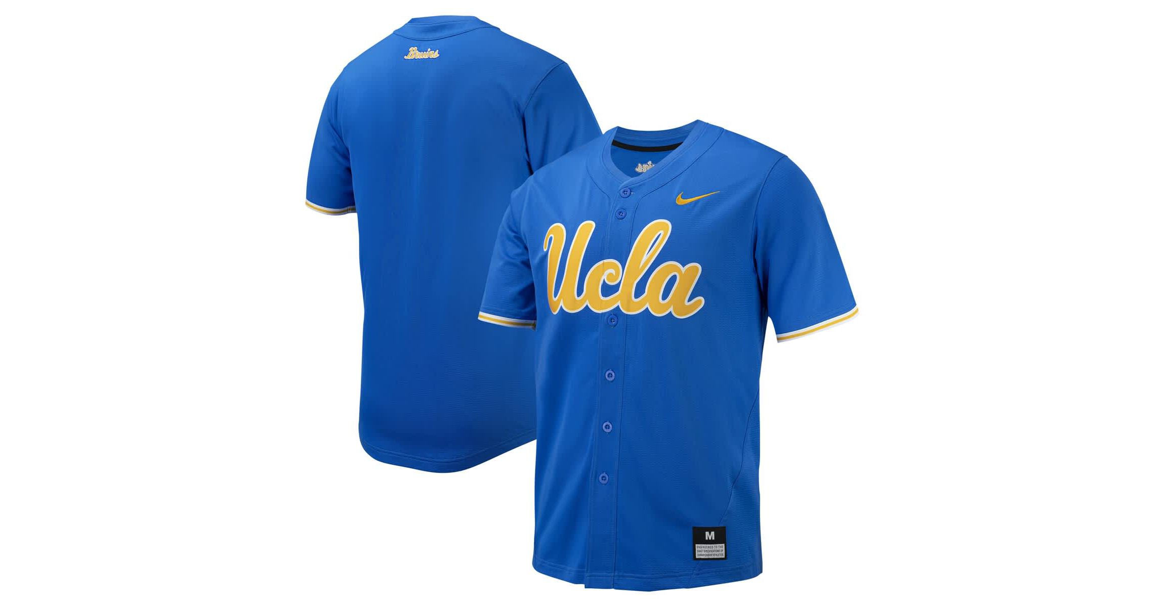 NCAA Nike UCLA Bruins Replica Full-Button Baseball Jersey